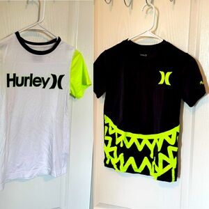 NWOT Hurley Neon tees (2 shirts) boys size Small (8-10)